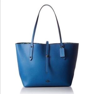 Blue Coach Market Tote Large